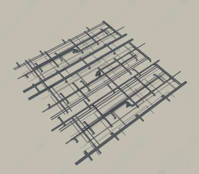 现代管道3D模型下载